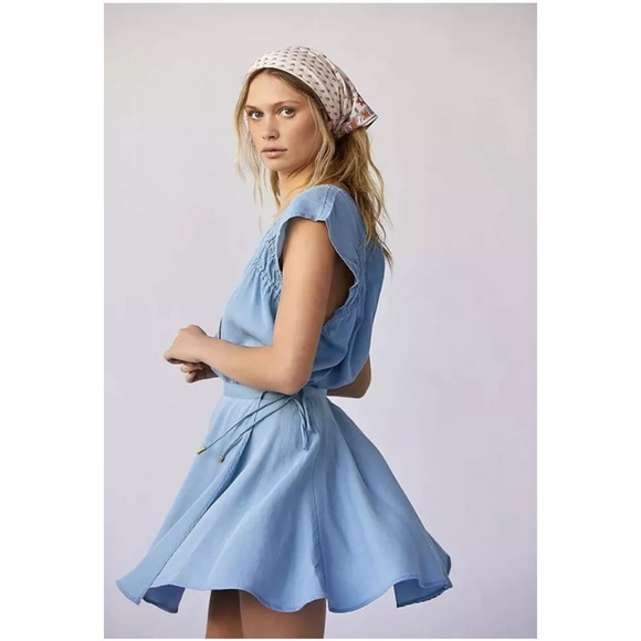 Free People Smocked Bohemian Milkmaid SET Bodysuit & Skirt - Picture 2 of 13